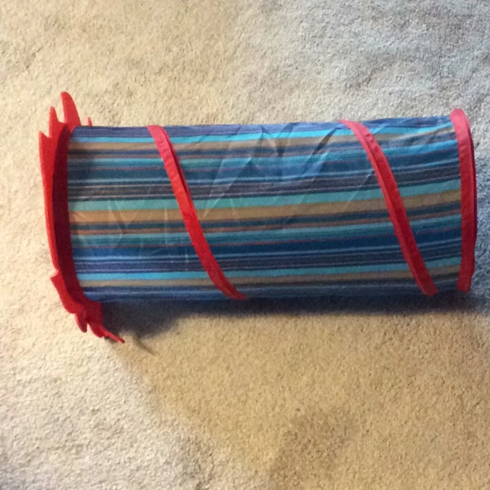 FINAL SALE PRICE Cat or Small Dog Play Tunnel with Attached Ball